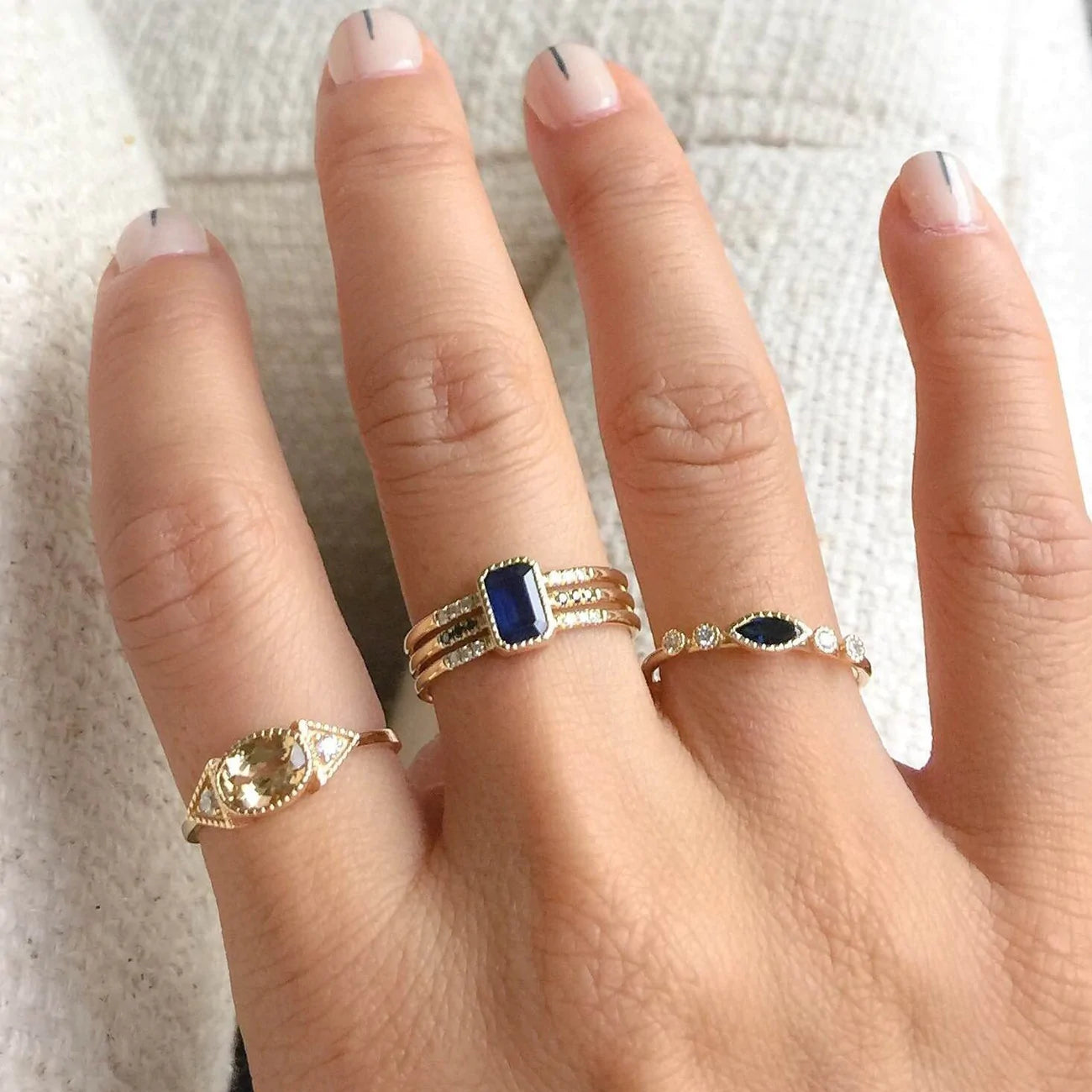 Jennie Kwon Topaz Long Spear Ring