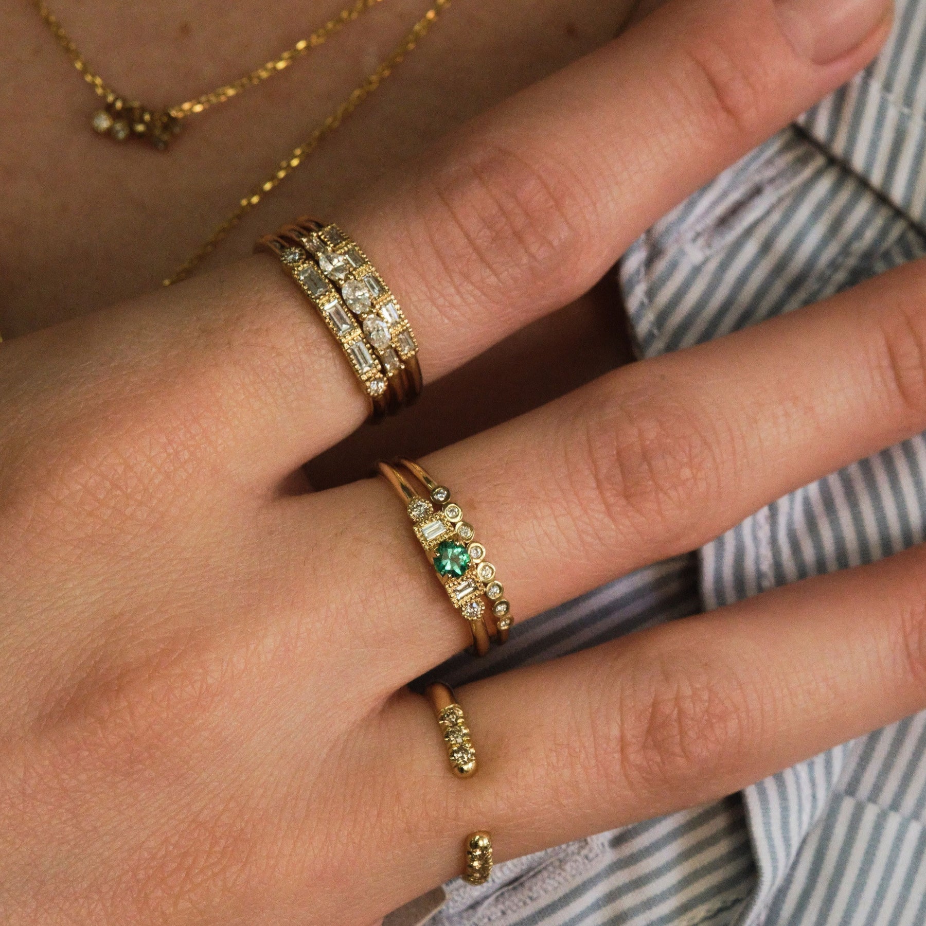 Diamond Baguette Legato Ring