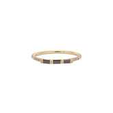 3 Black Diamond Baguette Equilibrium Ring