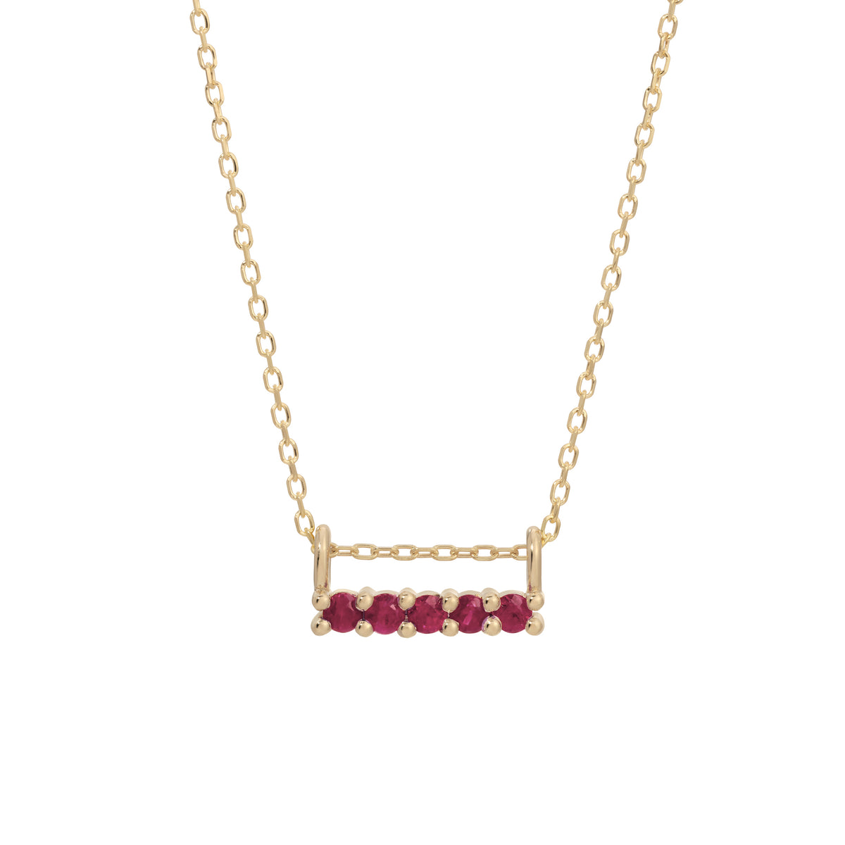 5 Ruby Sapphire Necklace