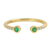 Emerald Bezel Equilibrium Cuff Ring