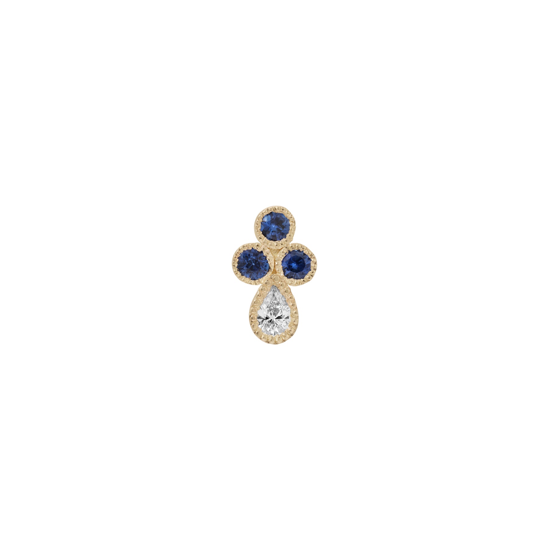 Blue Sapphire Cadenza Stud (Single)