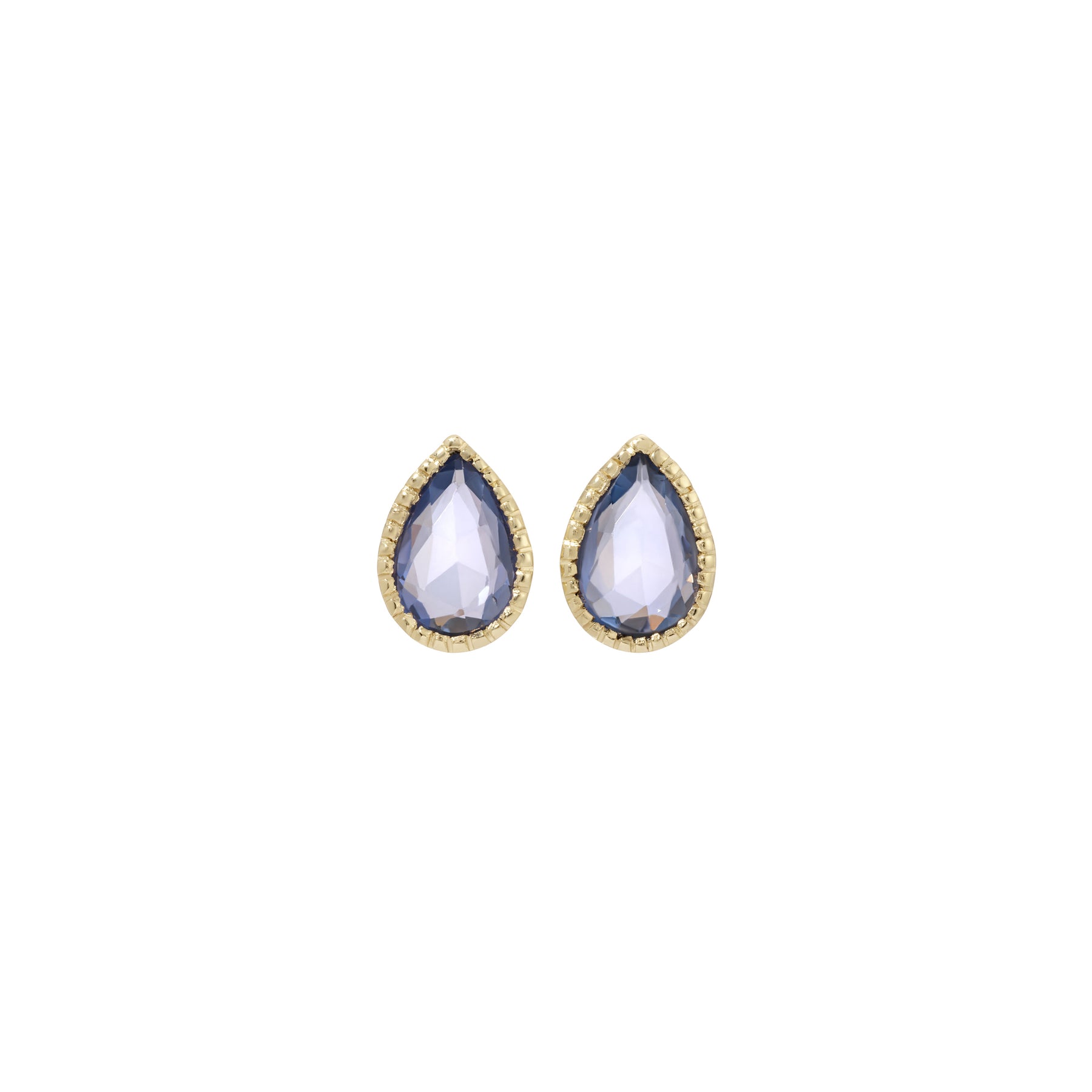 Blue Sapphire Lento Earrings (Pair)