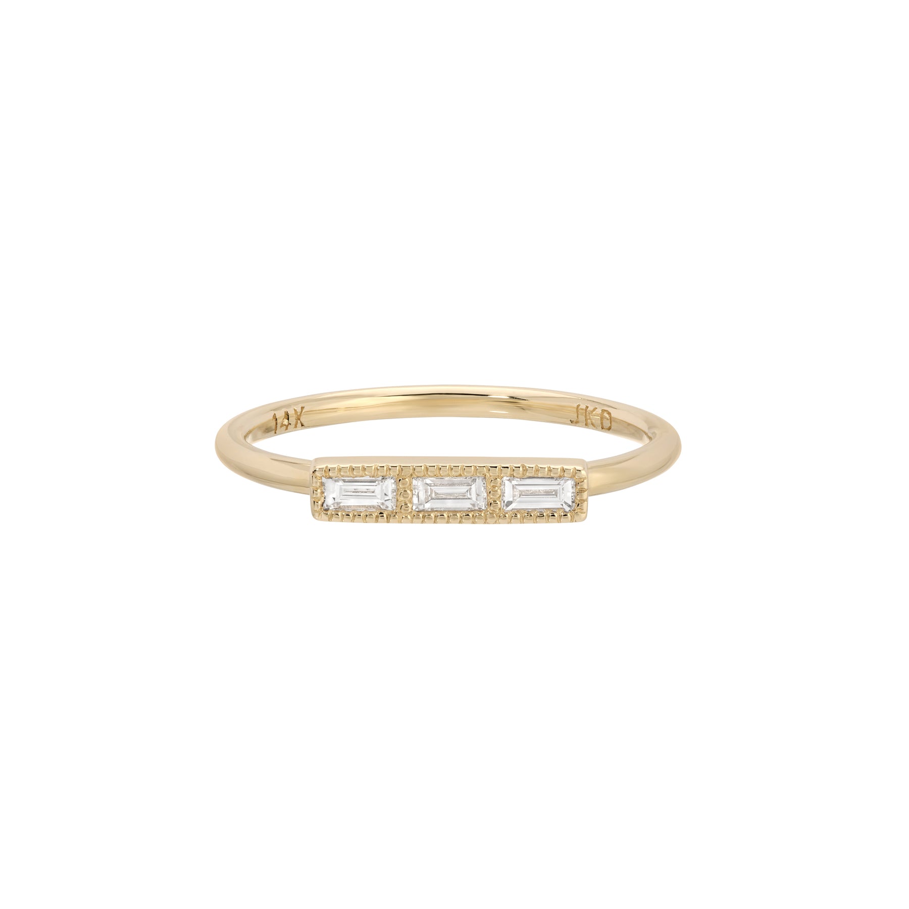 Diamond Baguette Beam Ring