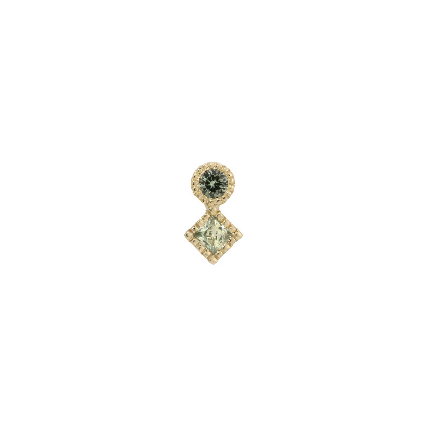 Green Sapphire Coda Stud (Single)