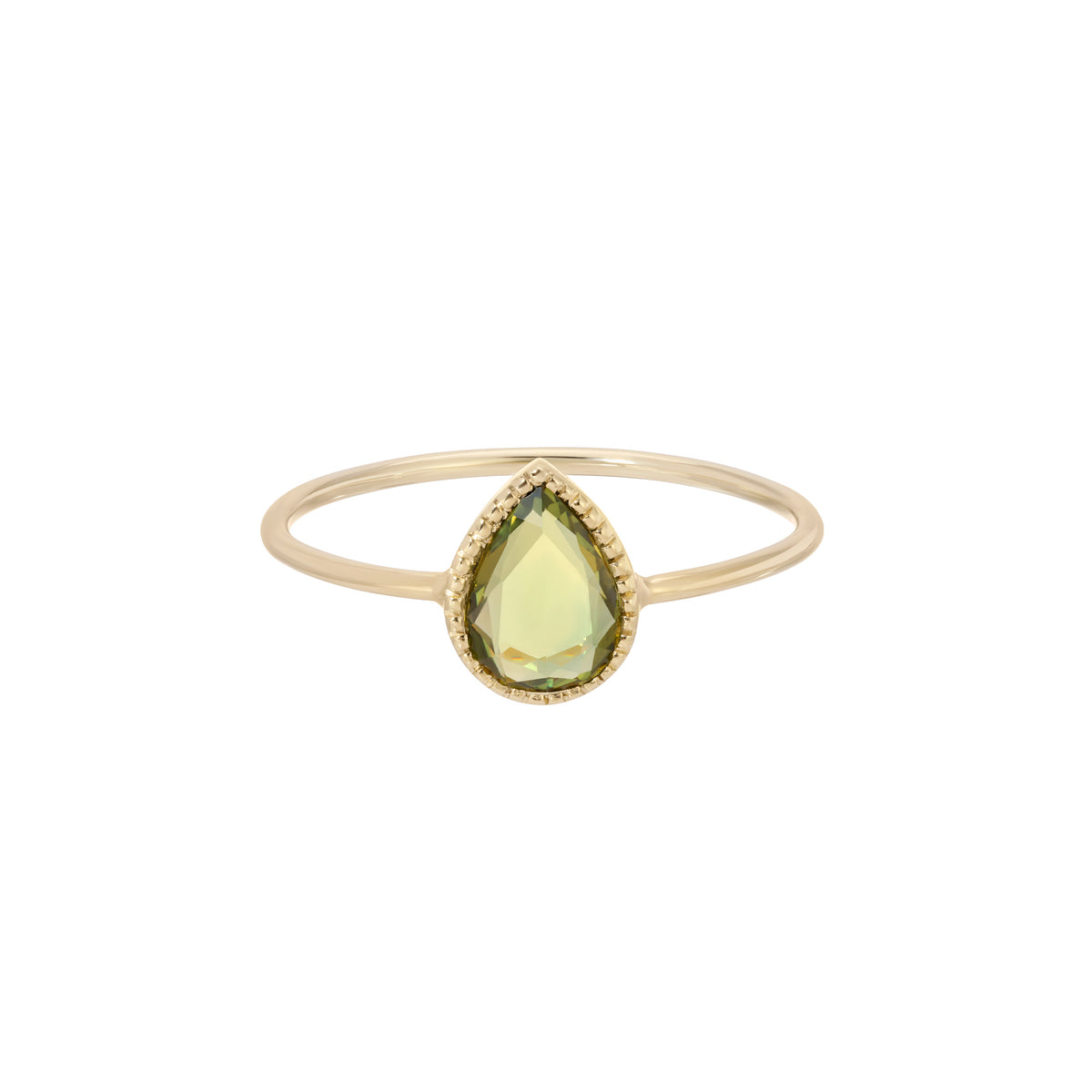 Green Sapphire Lento Wisp Ring