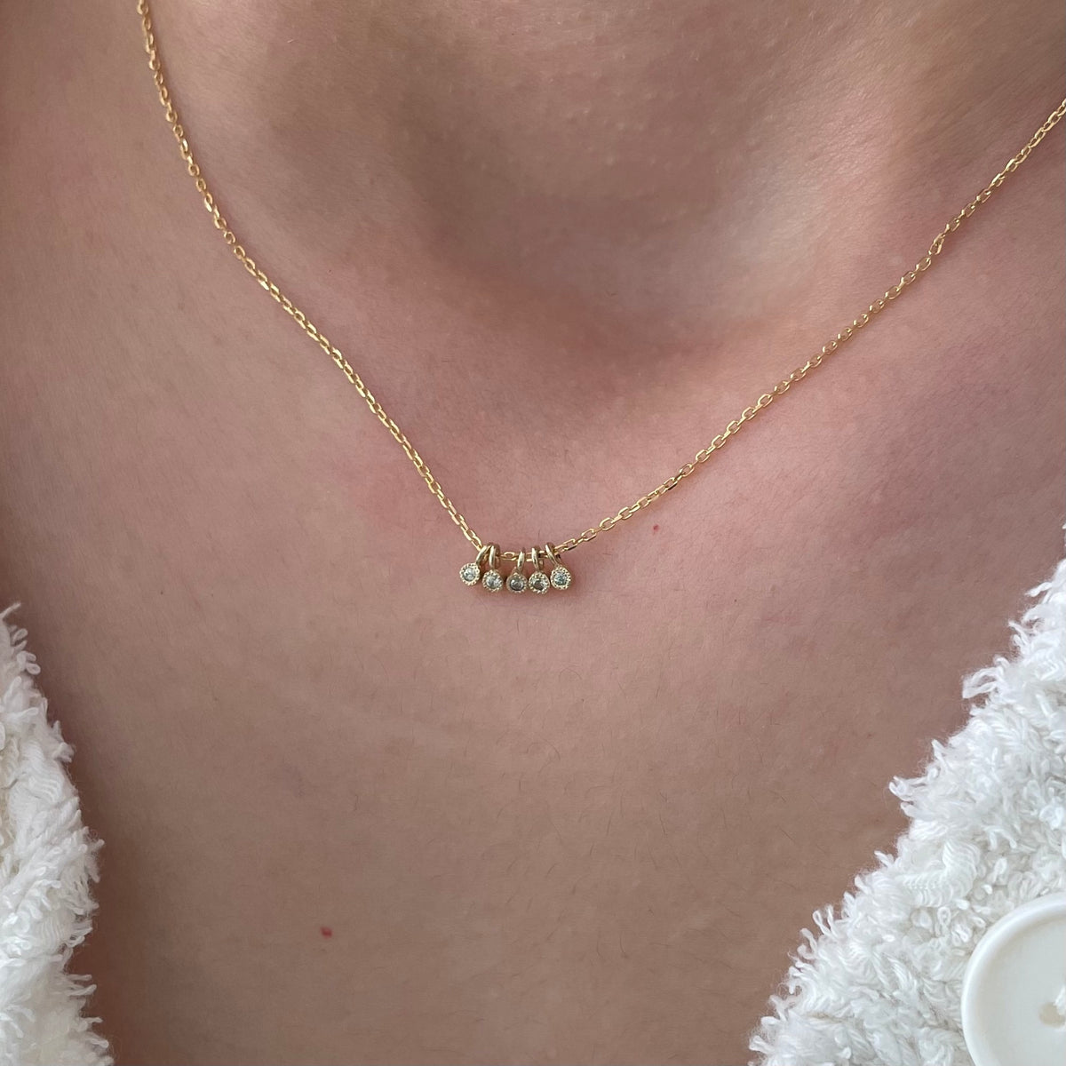 green sapphire milestones necklace