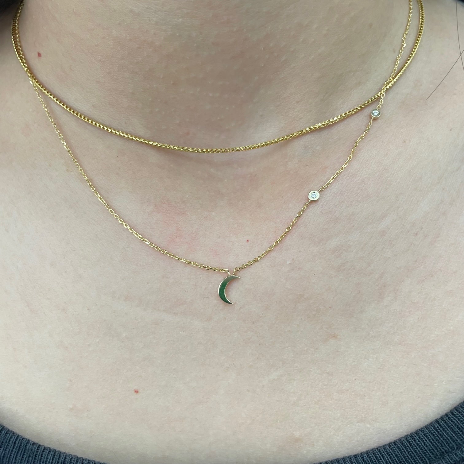 Moon and Stars Necklace