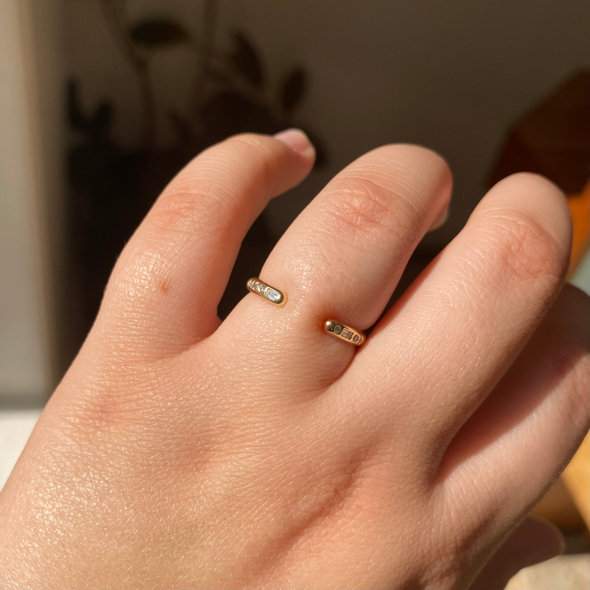Diamond Staccato Cuff Ring