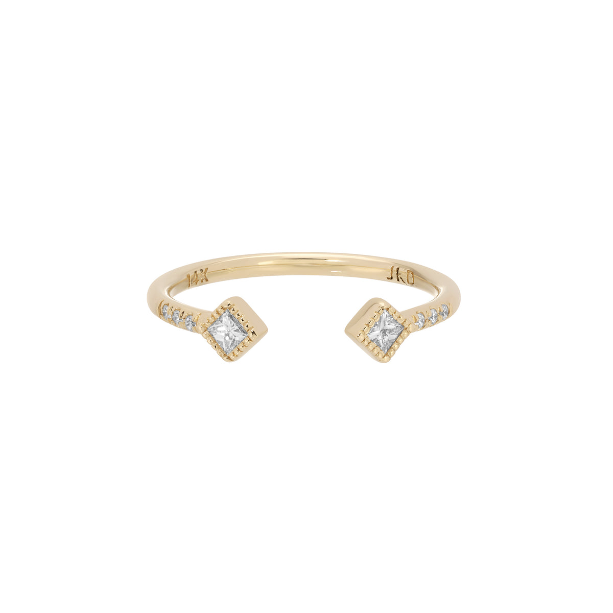 Princess Diamond Equilibrium Cuff Ring
