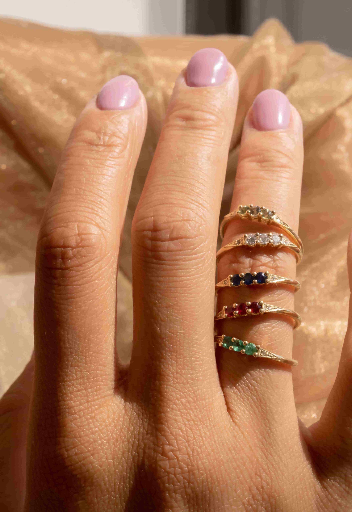 ring stacks on hand