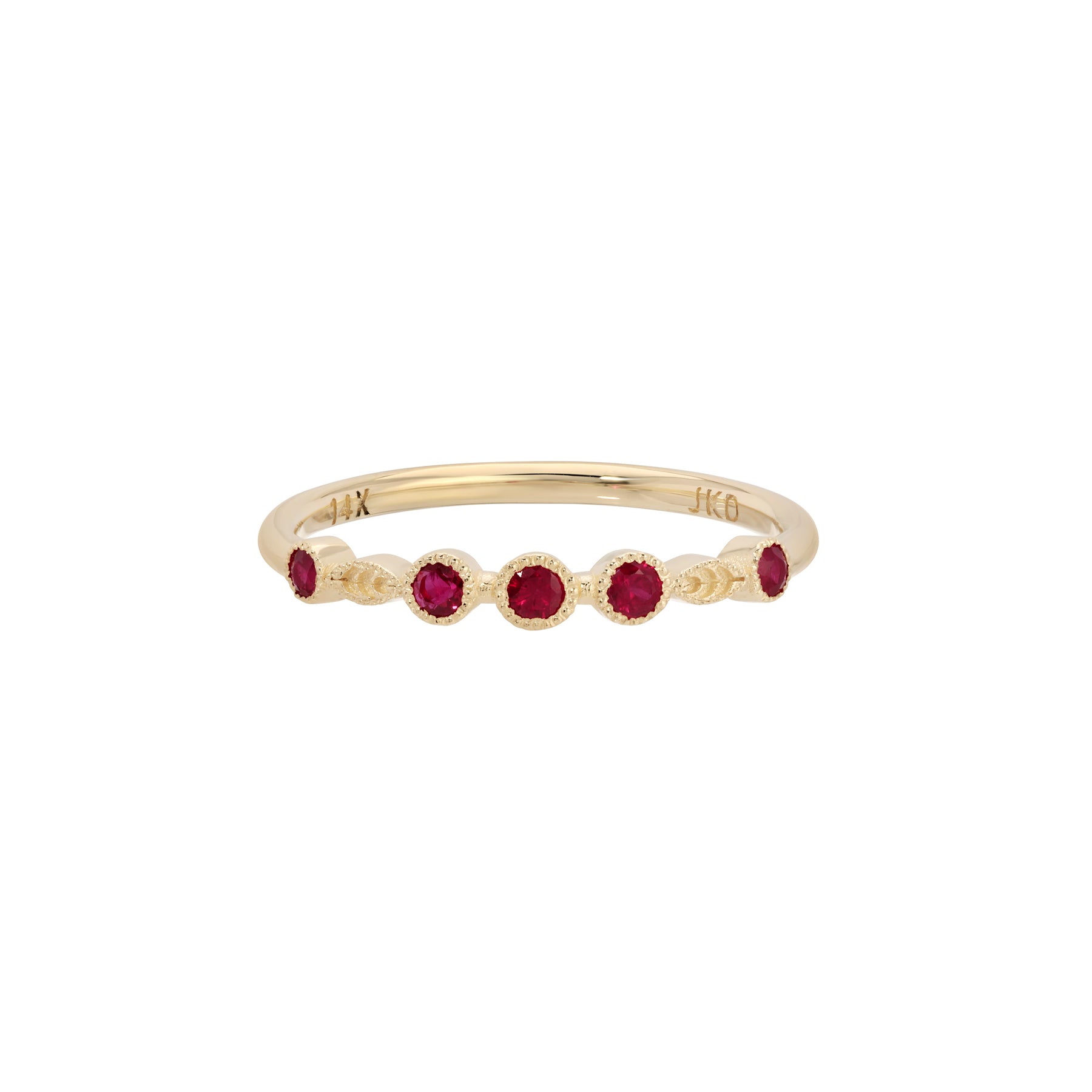 Ruby Pebble Leaf Band