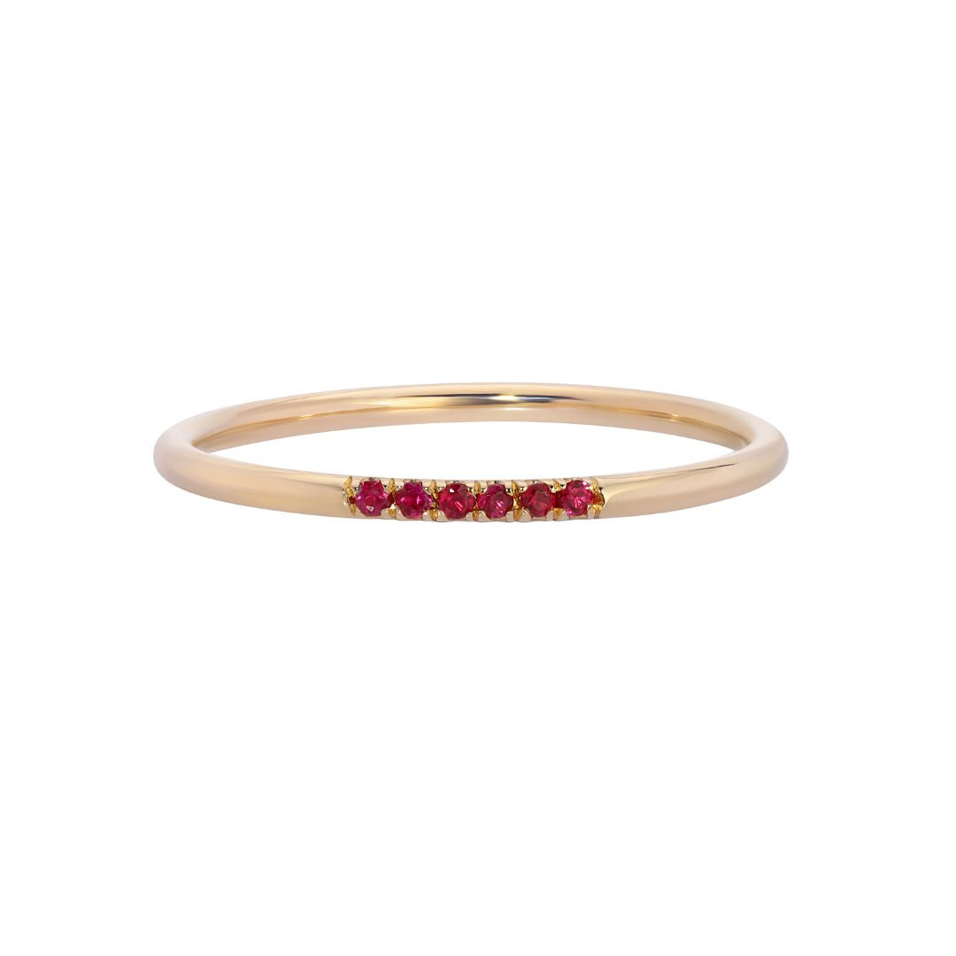 Ruby Semi Pave Ring