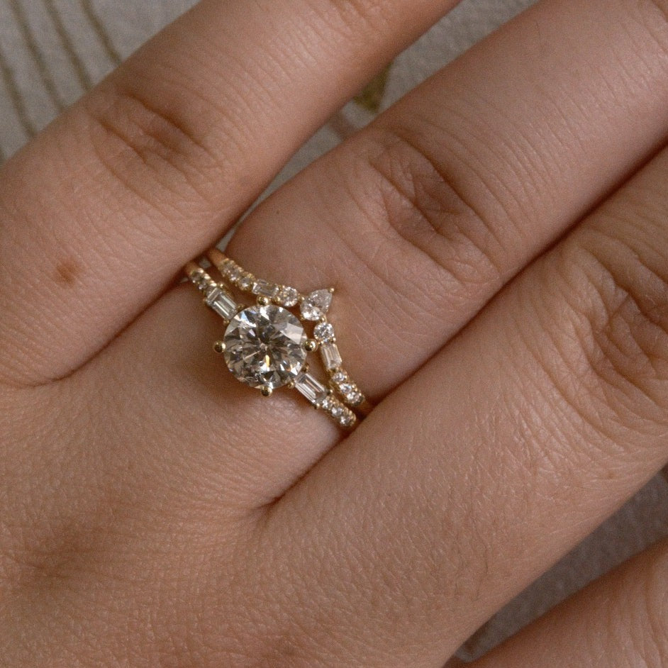 Diamond Baguette Peak Equilibrium Ring