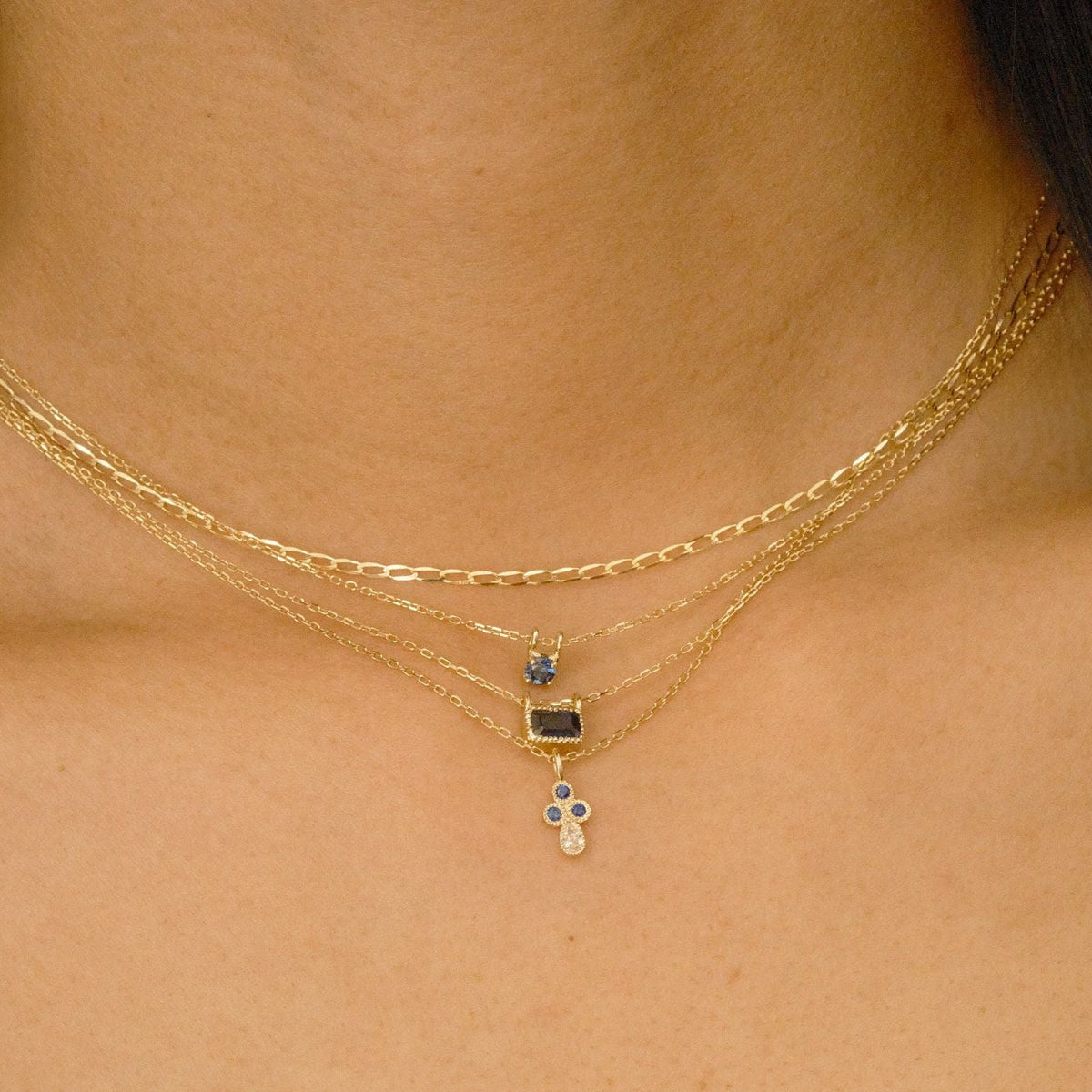 Blue Sapphire Cadenza Necklace