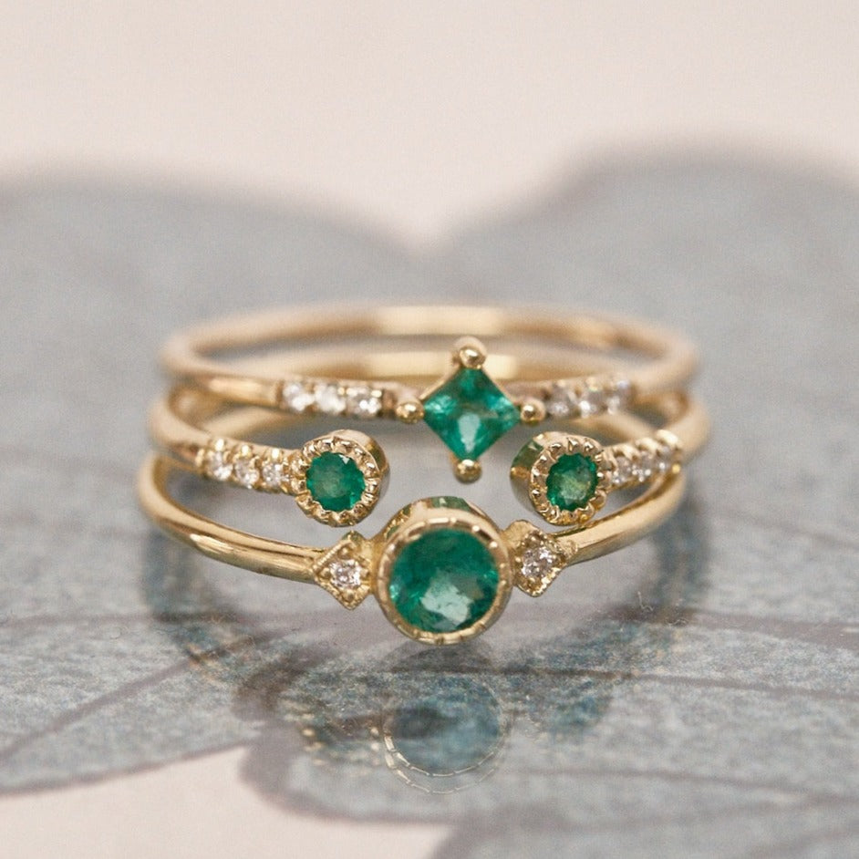 Emerald Sotto Voce Ring