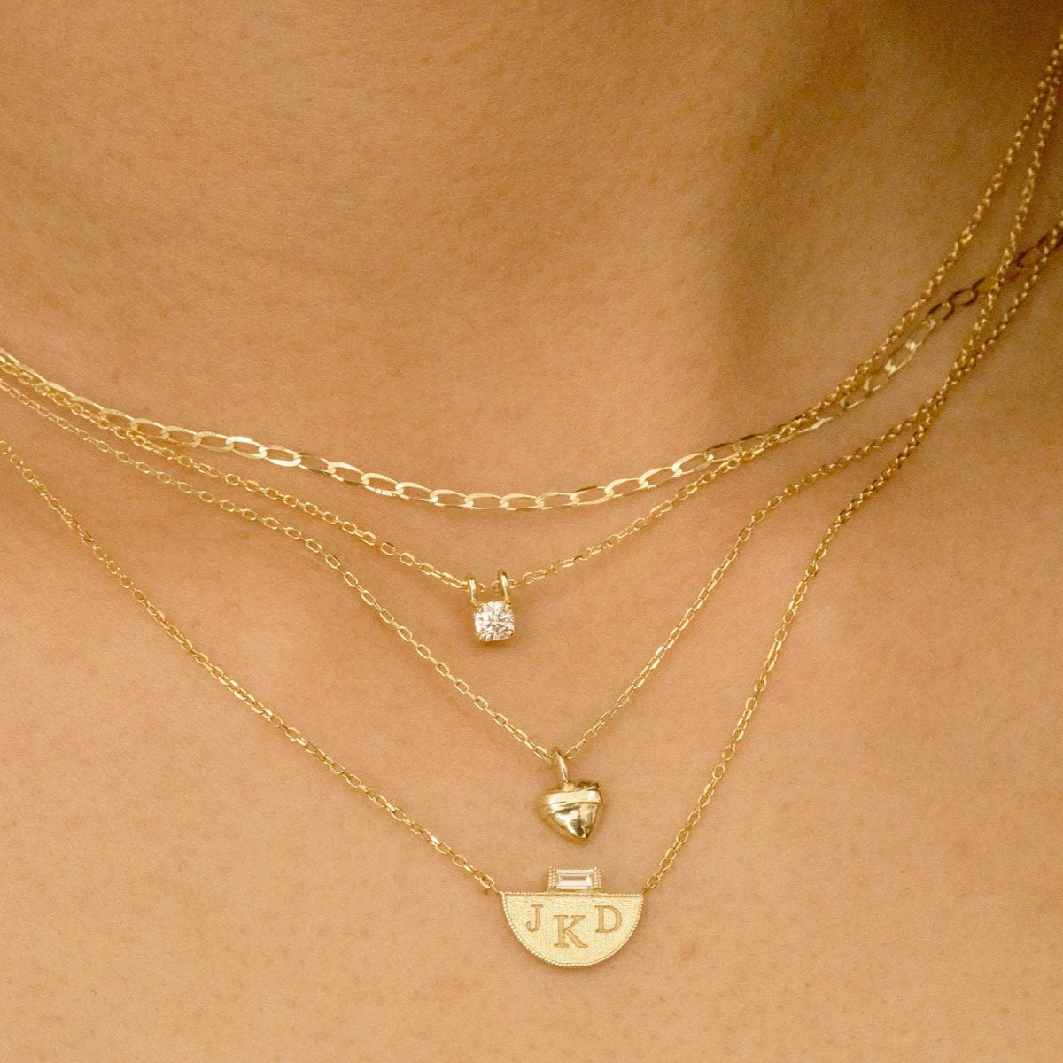 Gold Healing Heart Necklace