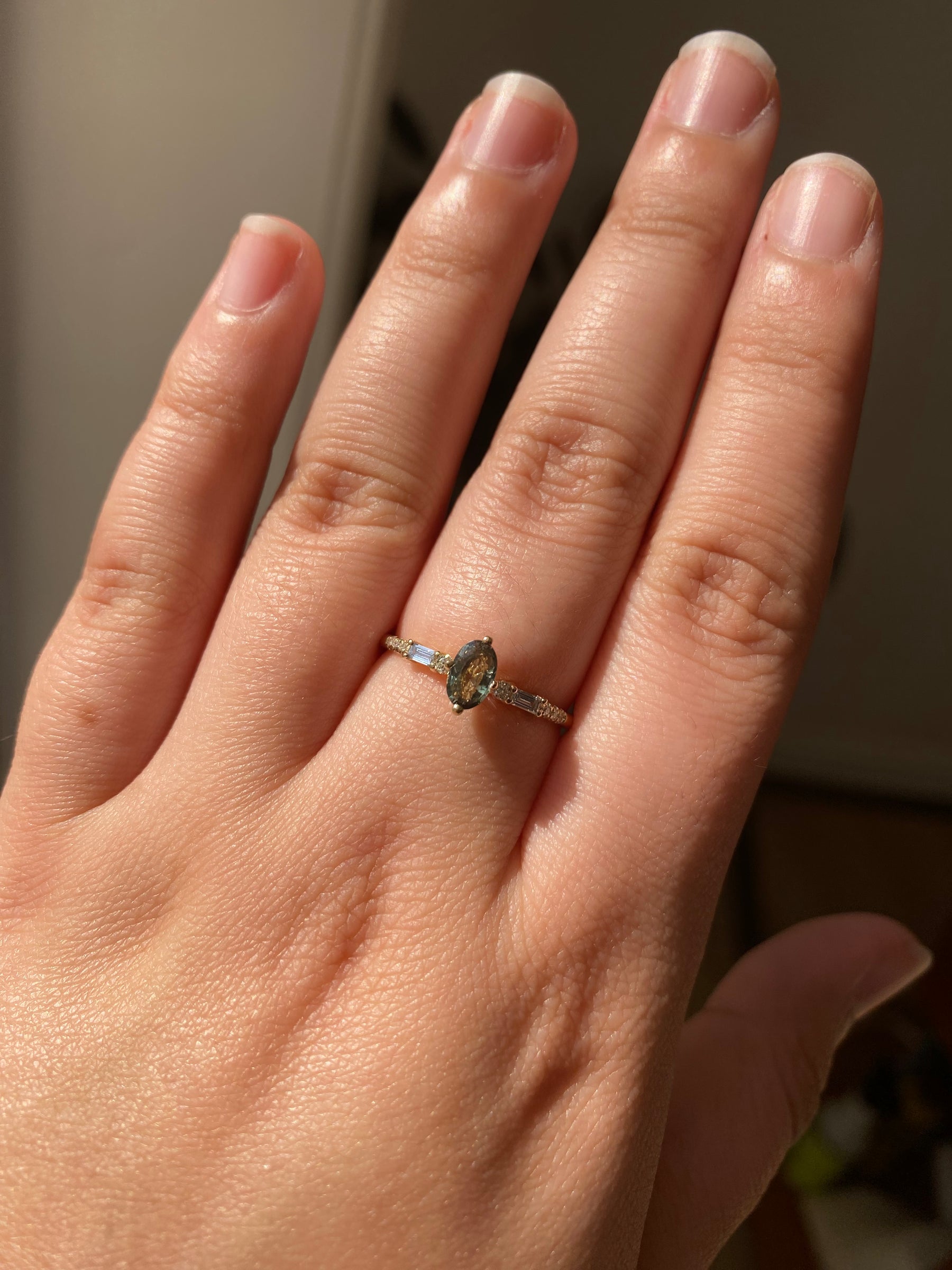 Custom Green Sapphire Ring