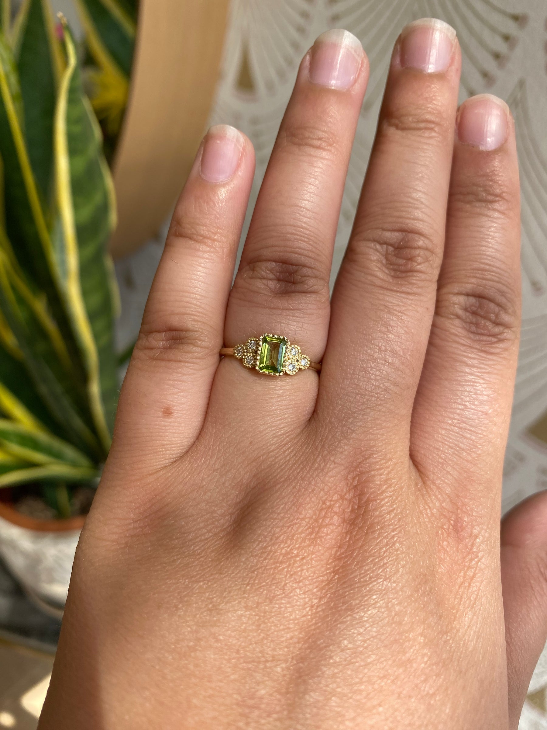 Custom Peridot Ring
