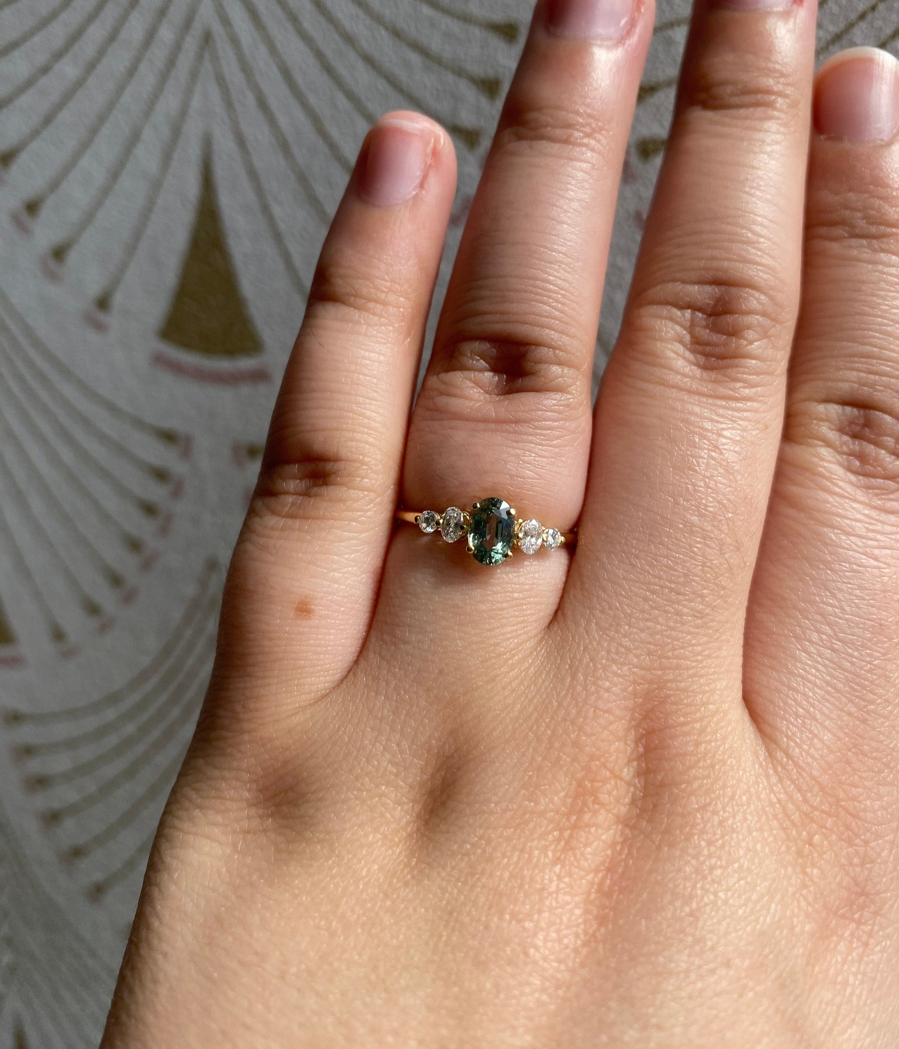 Custom Green Sapphire Ring