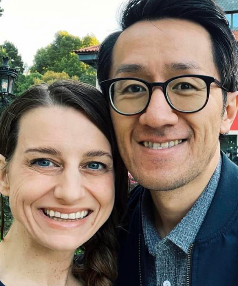 Jennie Kwon Designs customer image featuring a just-engaged couple