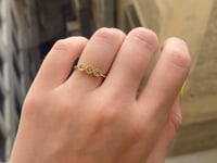 3 Rose Cut Diamond Mazurka Ring