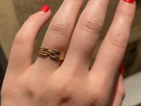 Stacked Diamond Cuff Ring