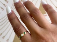 Diamond Emerald Trio Ring