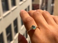 Oval Emerald Cluster Ring