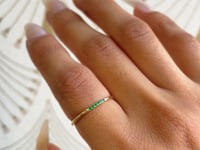 Emerald Semi Pave Ring