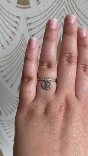 Gray Diamond Luna Ring