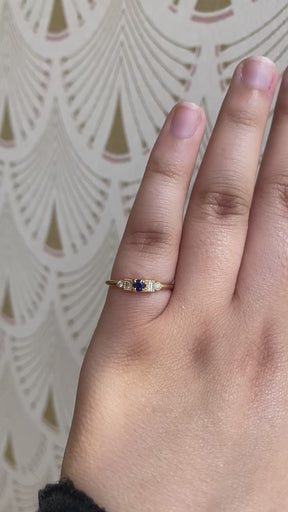 Blue Sapphire Petite Round Era Ring