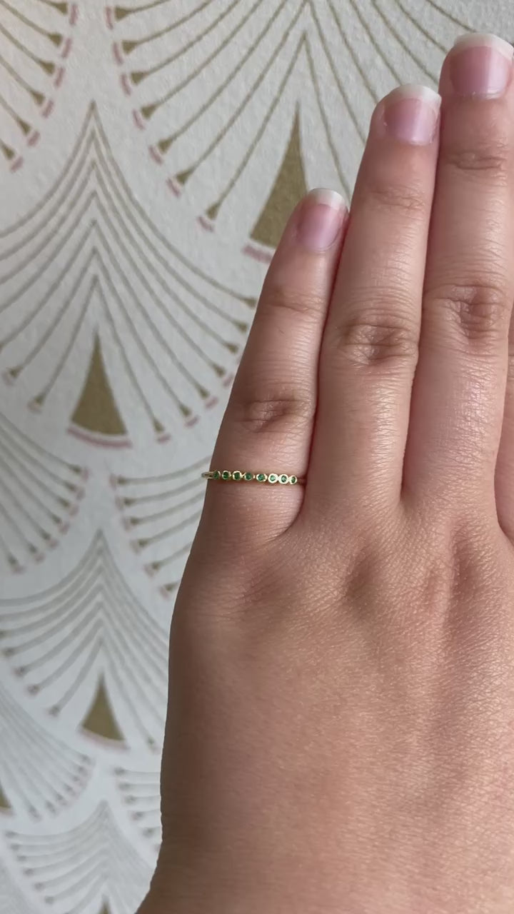 Emerald Cobblestone Ring