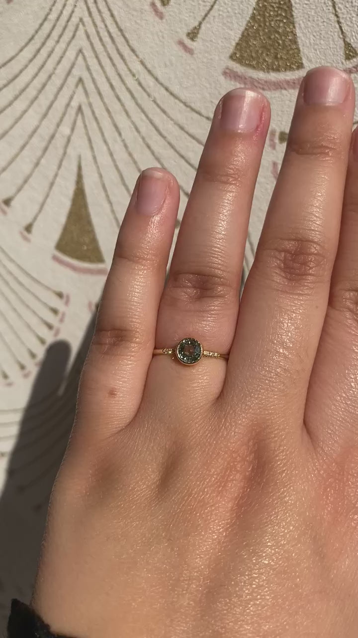 Green Sapphire Hope Equilibrium Ring