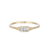 3 Baguette Mini Deco Point Ring