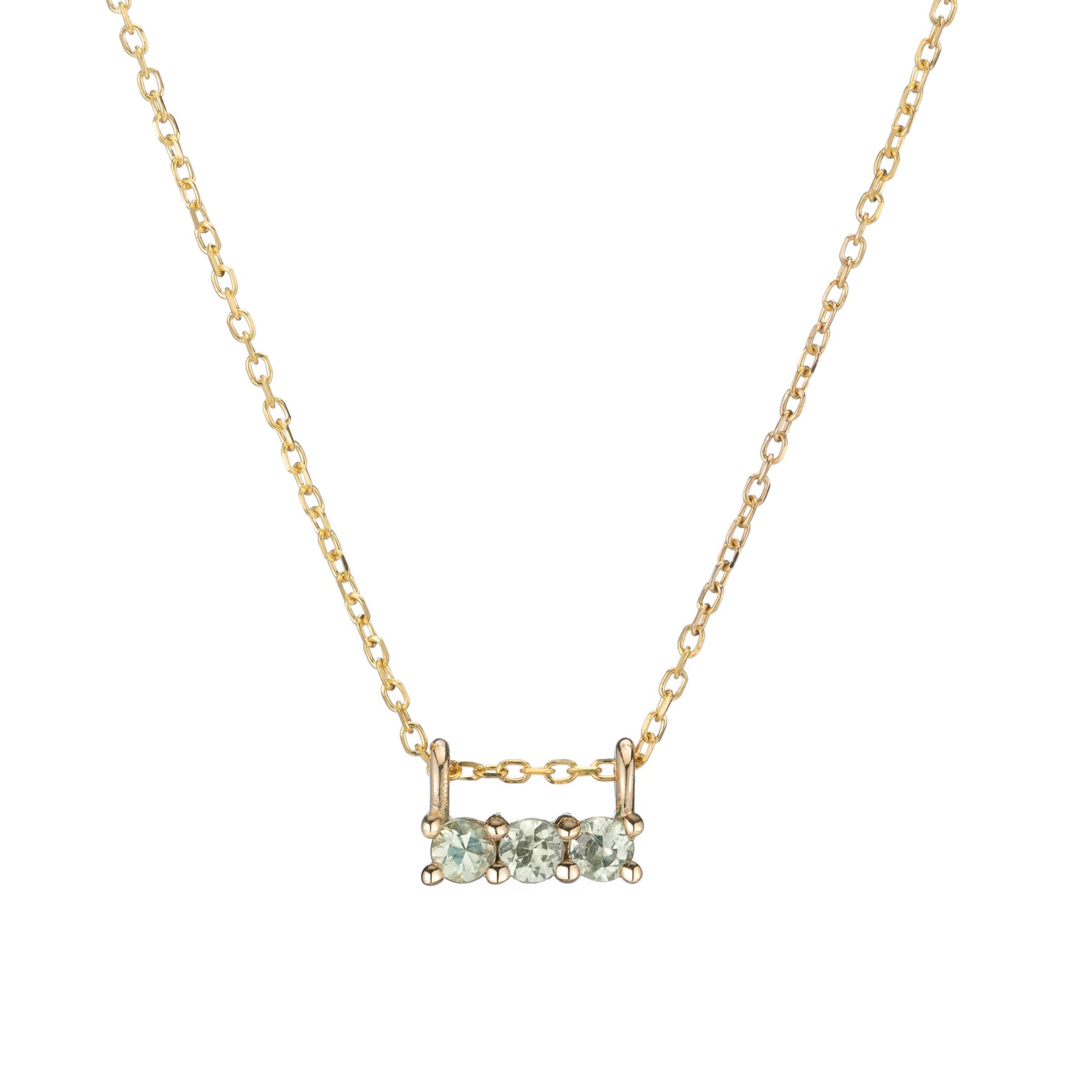 GREEN SAPPHIRE 3S NECKLACE