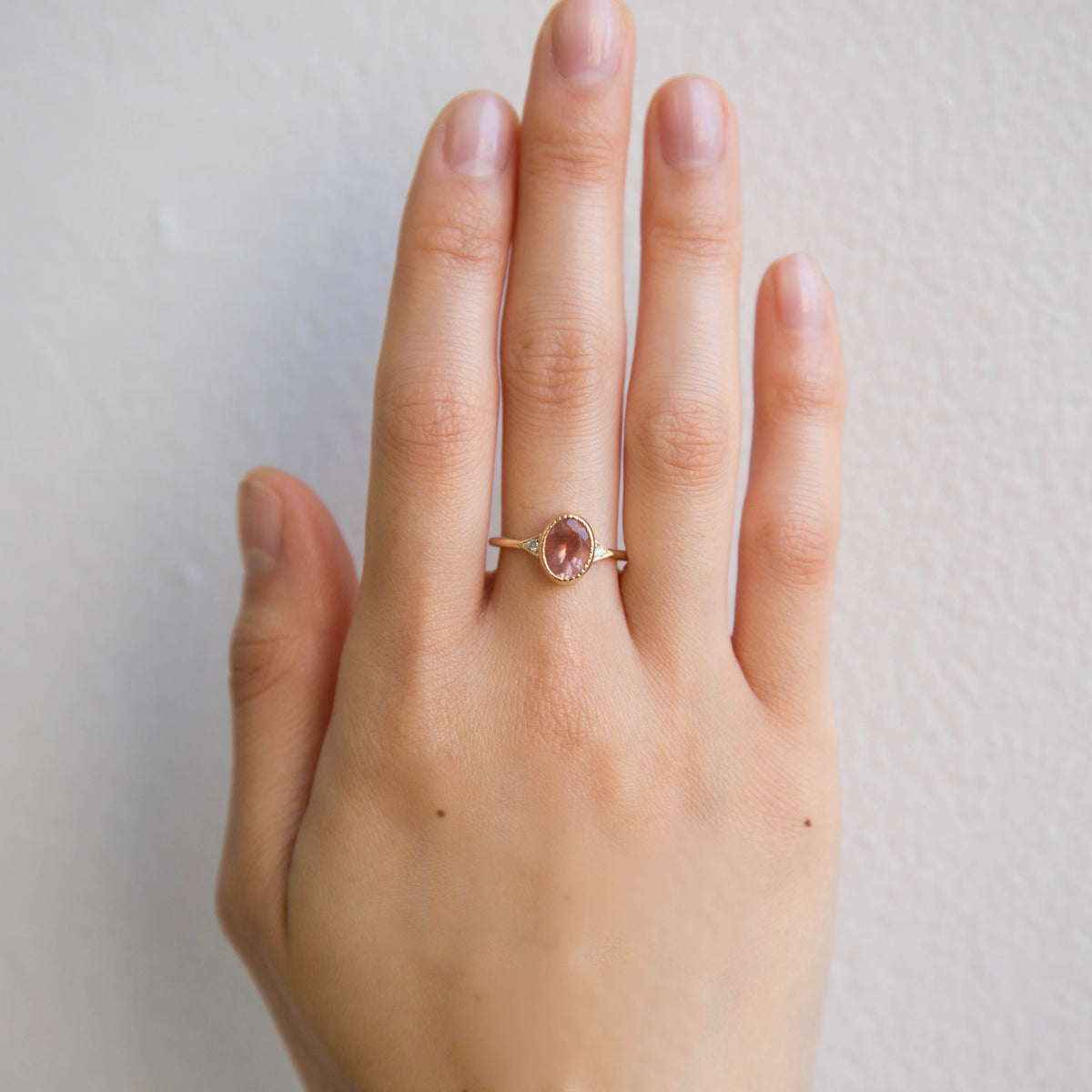 Oval Large Sunstone Deco Ring