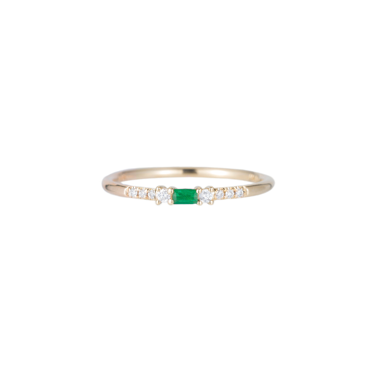 Baguette Emerald Petite Equilibrium Ring