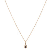 Twisted Teardrop Sapphire Necklace