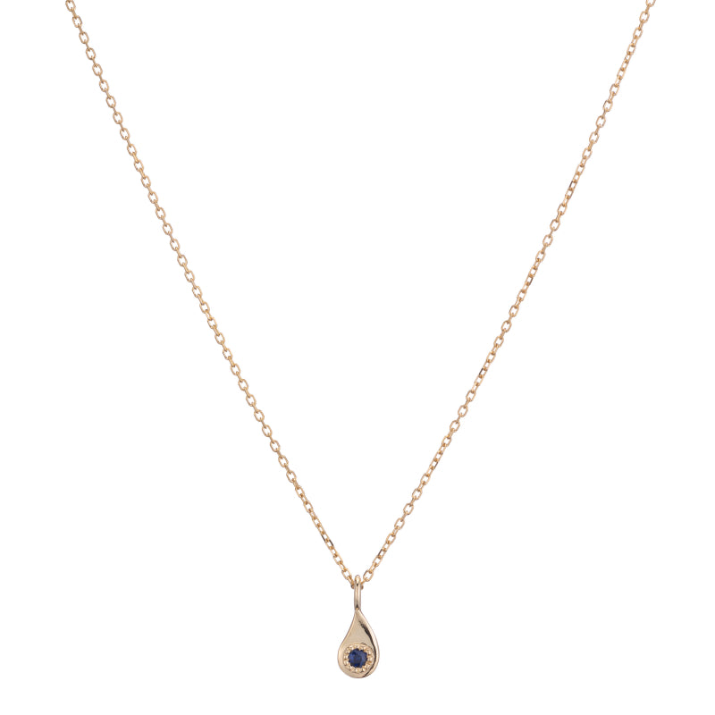 Twisted Teardrop Sapphire Necklace