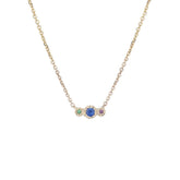 Blue Sapphire Journey Necklace