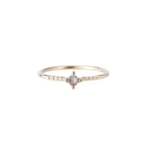 Champagne Diamond Point Equilibrium Ring