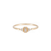 DIAMOND BAGUETTE CLUSTER WHISPER RING