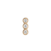 Diamond 3 Bezel Earring (Single)