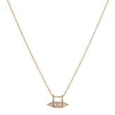 Diamond Baguette Mini Deco Point Necklace
