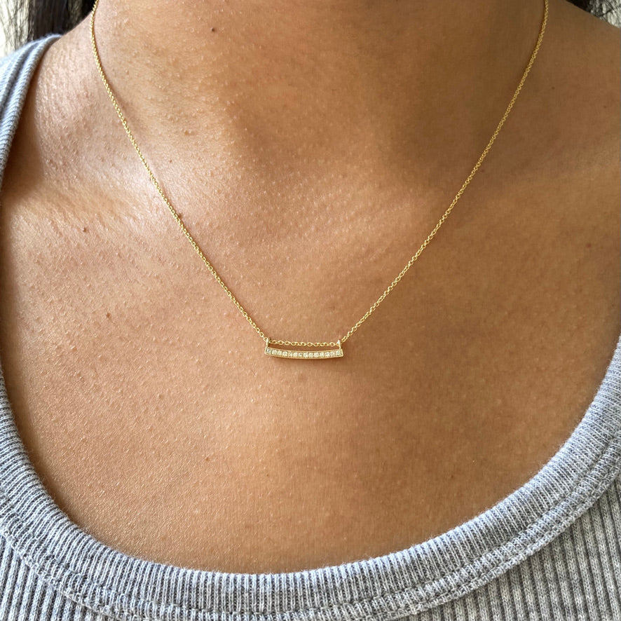 Diamond Bar Necklace