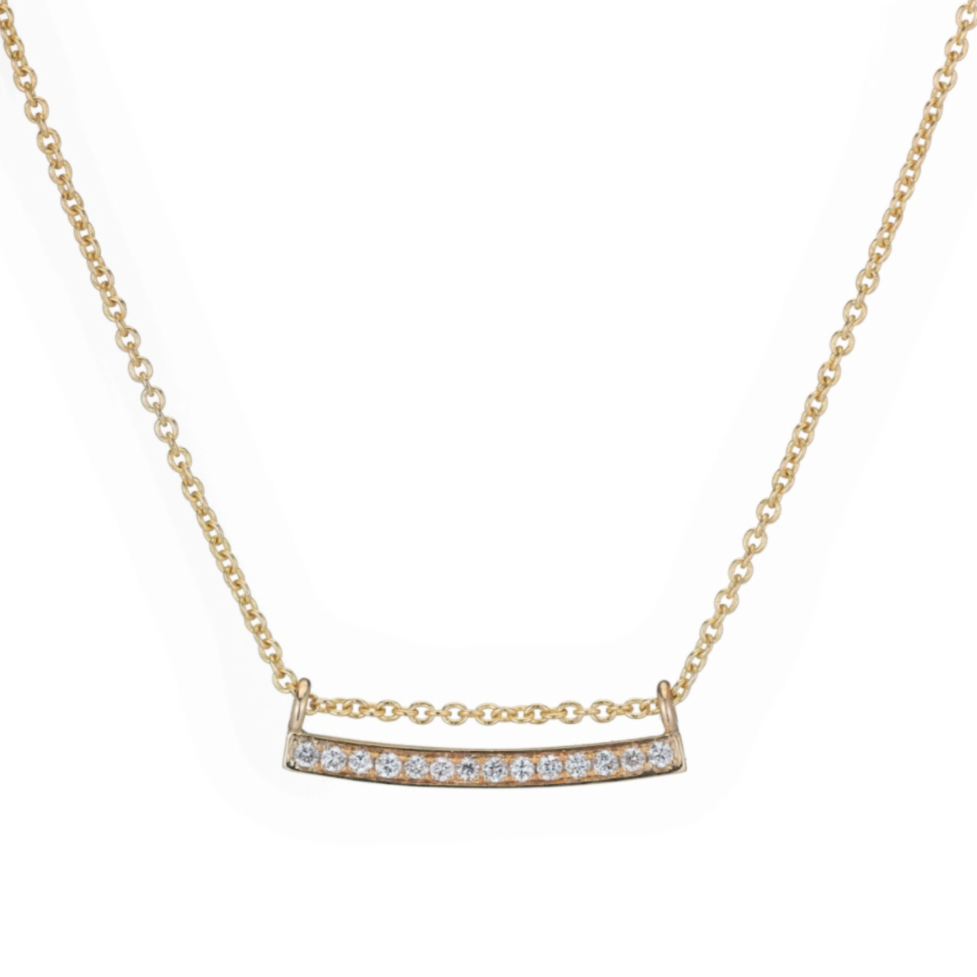 Diamond Bar Necklace