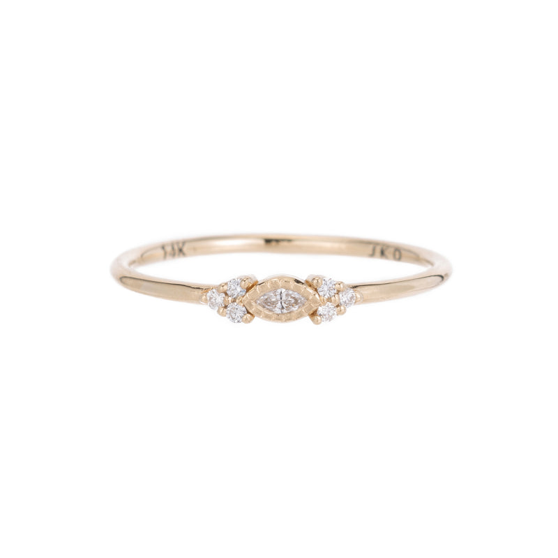 DIAMOND MARQUISE CLUSTER WHISPER RING