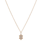 Diamond Baguette Shield Necklace