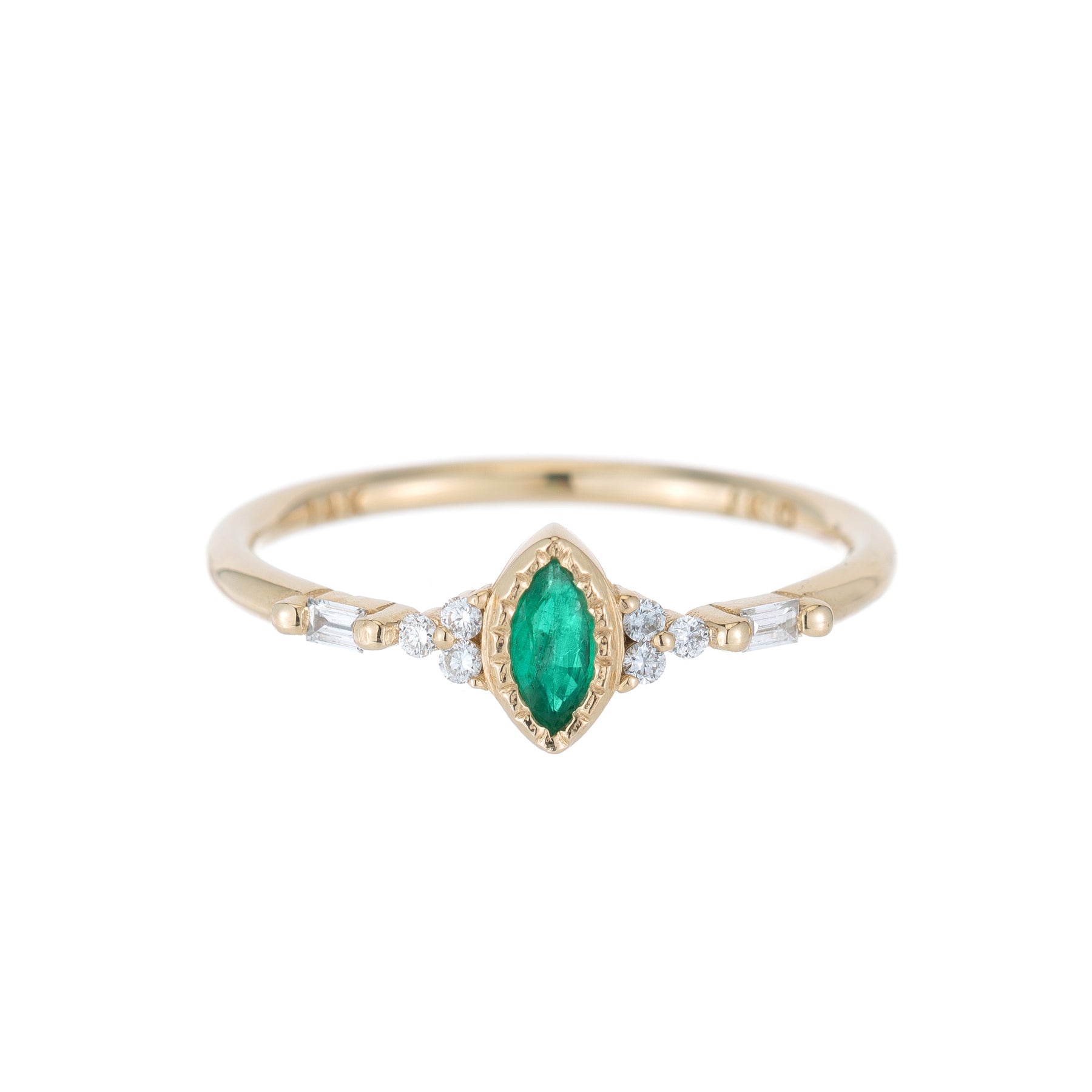 Emerald Marquise Poeme Ring